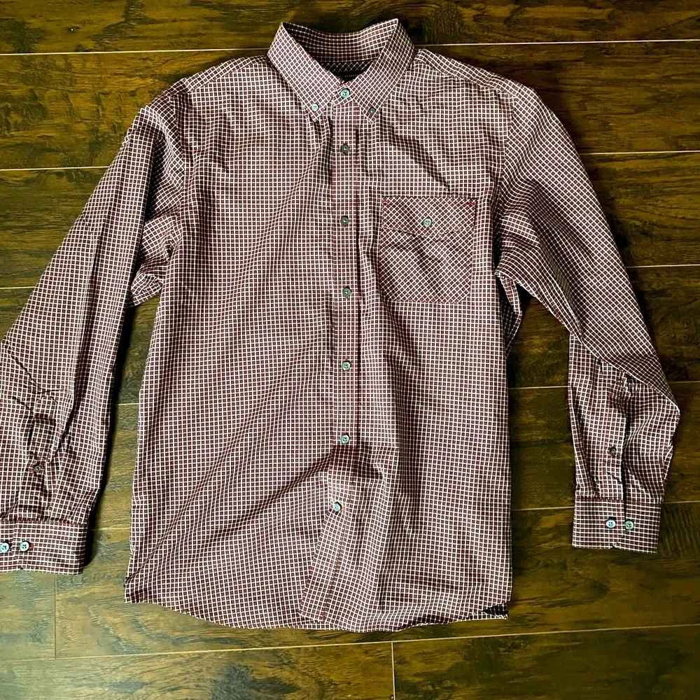 Banana Republic Mini Check Button Down Shirt